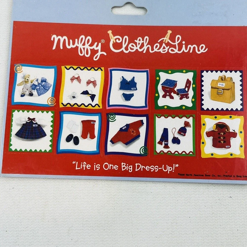Muffy Vanderbear Clothesline Sticker Lot of 2 Packs 1999 2000‎